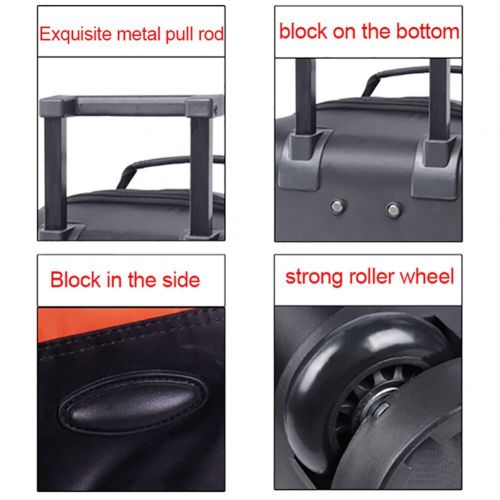  Luggage Bag Rolling Set,SIYUAN Waterproof Women Men Travel Duffel Weekender Bags Suitcase Red Medium