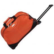 Travel Tote Suitcase, SIYUAN Duffle Suitcase Rolling for Trip Travelling Orange Large