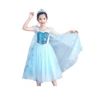 SIZANI Snow Queen Princess Elsa Costumes Princess Dress Up, Party Cosplay Costume Queen Dresses for Little Girls 2-12T
