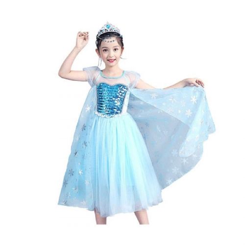  SIZANI Snow Queen Princess Elsa Costumes Princess Dress Up, Party Cosplay Costume Queen Dresses for Little Girls 2-12T