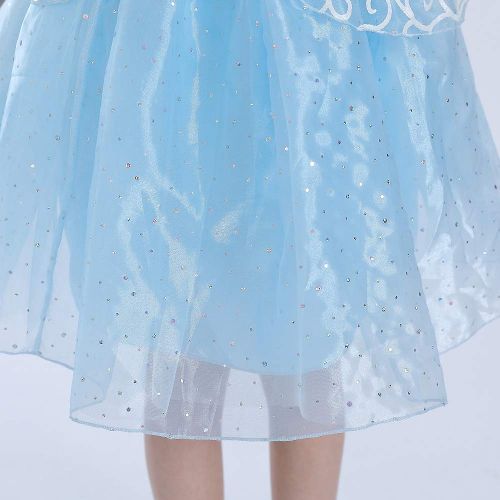  SIZANI Princess Cinderella Costume Queen Dress Up Party Cosplay Outfit for Kids Girls 12months/2T/3T/4T/5/6