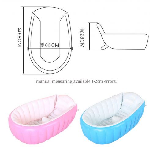  SJ Shop Baby Infant Inflatable Bath Tub Seat Mommy Helper Kid/Toddler Portable Bathtub (Pink)