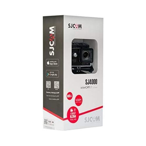  [아마존베스트]SJCAM SJ-4000 German Version Waterproof Sports Action Camera 5.08 cm (2 Inches) FHD 1080p 30m 12MP 16 Accessories Black