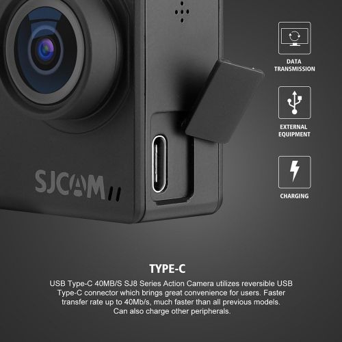  [아마존베스트]SJCAM SJ8 Pro Digital Action Camera with Touchscreen 60fps 4K Ultra Full HD EIS Stabilised Raw Image 1200mAh High Capacity Battery 5G WiFi Sports Cam (E-Commerce Packaging)