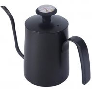SJQ-coffee pot Coffee pot 304 Stainless Steel With Thermometer Kettle 4 Cups Teapot 21.1 Ounces Home