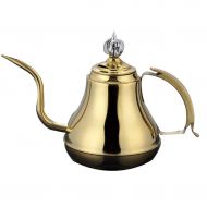 SJQ-coffee pot 304 Stainless Steel Coffee pot European Goose Neck Teapot 1500ml Household Pouring Kettle.