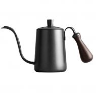 SJQ-coffee pot Stainless Steel Coffee pot Sandalwood Handle pot With Filter Hand Punch pot Kitchen tools 21.1 ounces