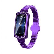 SJUAN Fitness Tracker, Female Metal Fashion Bracelet Physiological Cycle Reminds GPS Movement Track, Activity Tracker Watch Heart Rate Blood Oxygen Blood Pressure Monitor,Purple