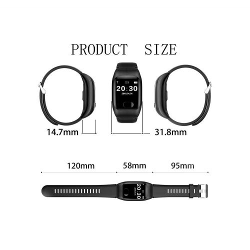  SJUAN Fitness Tracker, Heart Rate Blood Oxygen Blood Pressure Monitor Dustproof and Waterproof GPS Six-Fold Positioning for Women Men/Older,White