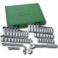 SK Tools USA, LLC, 94549, SK Sockets Sets, Professional Chrome Socket Set, Fractional & Metric, 3/8 Drive, SuperKrome Finish, 49 Piece