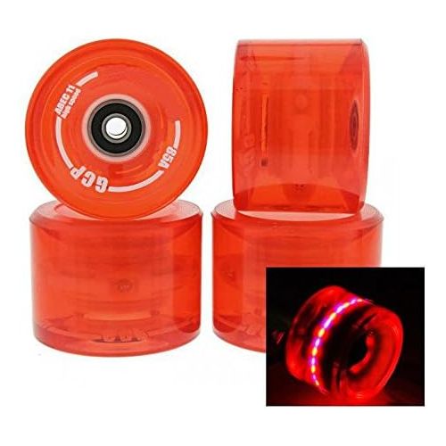  S+K GmbH LED Rollen fuer Longboard ABEC11 4er Set Hartegrad 85A Top Qualitat