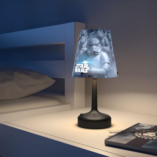  SK Handelsgruppe Philips Star Wars Stormtroopers Portable LED Bedside and Table Lamp, Integrated LED, Battery Operated - Black