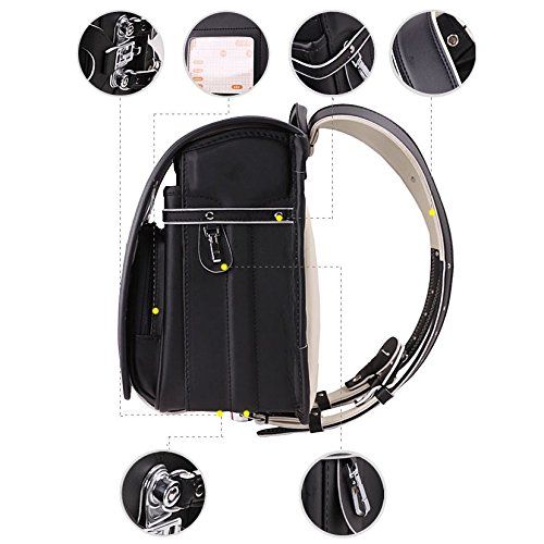  SK Studio Kid Backpack Lightweight PU Leather School Bag Japanese Style