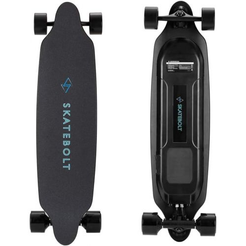  SKATEBOLT Tornado II Electric Skateboard 26 MPH Top Speed 24 Miles Range,6 Months Warranty 4 Speed Modes Electric Longboard with LCD Remote Controller