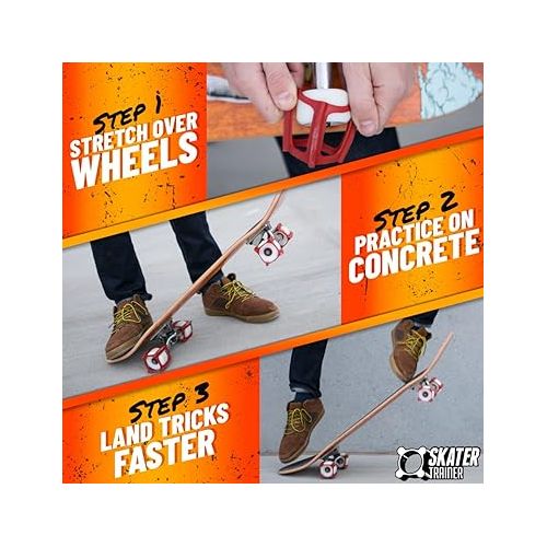  SkaterTrainers- Skateboard Tricks Fast No Experience Needed- Fun, Safe, and Easy- Ollies, Kickflips and More- All Ages- Accessories Make Great Stocking Stuffers Gifts for Teen Boys and Girls