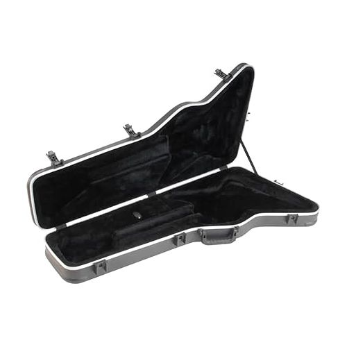  SKB Cases Explorer Firebird Hardshell Guitar Case with TSA Latch, Over-Molded Handle, Plush Foam Interior, and Accessory Compartment