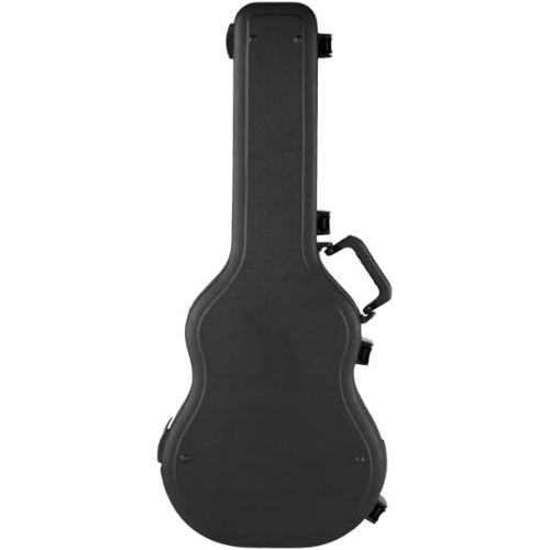  SKB Cases Thin-Line Acoustic-Electric or Classic Deluxe Guitar Hardshell Case with Full-Length Neck Support, TSA Latch, Over-Molded Handle, and Accessories Compartment