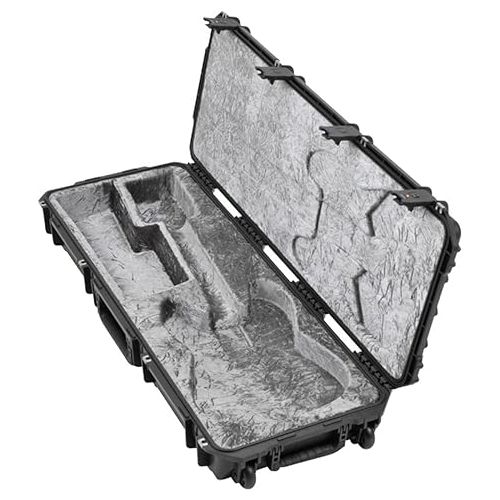  SKB iSeries Waterproof Strat and Tele Guitar Injection Molded Mil-Standard Waterproof Flight Case with Quiet-Glide Wheels