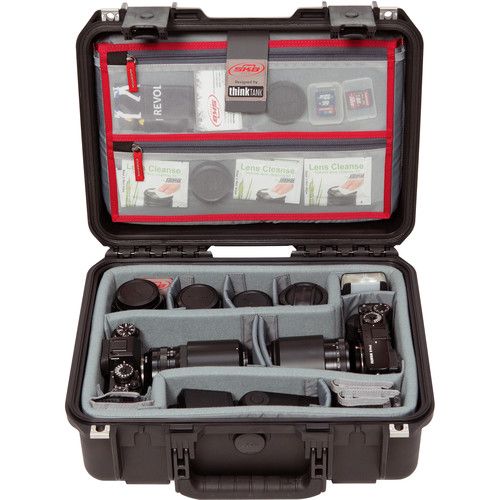  SKB iSeries 1510-6 Case with Think Tank Photo Dividers &?Lid Organizer (Black)