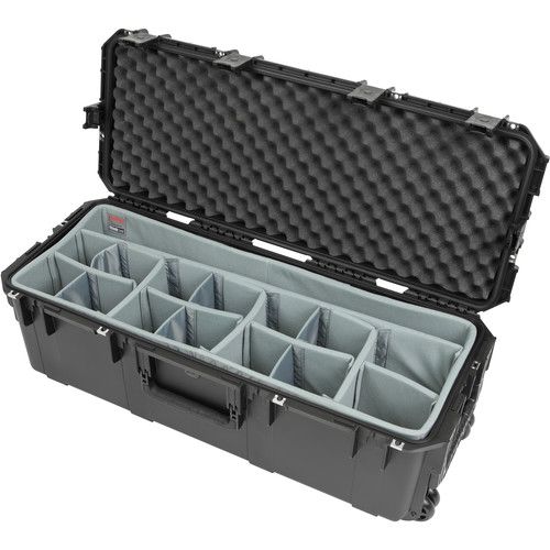  SKB iSeries 3613-12 Case with Think Tank Lighting/Stand Dividers &?Lid Foam (Black)