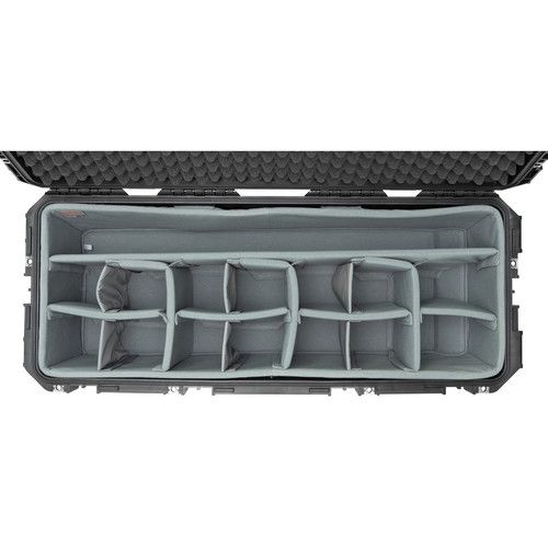  SKB iSeries 3613-12 Case with Think Tank Lighting/Stand Dividers &?Lid Foam (Black)