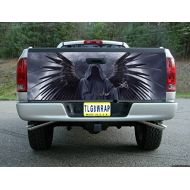 SKELETON Avery T06 Grim Reaper Skull Wings Tailgate WRAP Vinyl Graphic Decal Sticker F150 F250 F350 Ram Silverado Sierra Tundra Ranger Frontier Titan Tacoma 1500 2500 3500 Bed Cover Tint Im