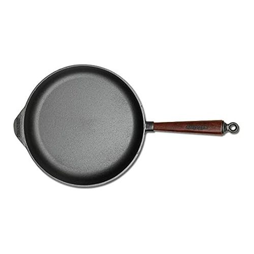  SKEPPSHULT Frying Pan with Wooden Handle and Glass Lid 28 Cm Black