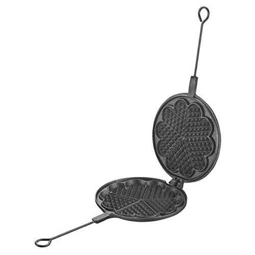  SKEPPSHULT Skeppshult Waffeleisen 21 cm fuer herzfoermige Waffeln - hergestellt aus Gusseisen in Handarbeit