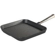 [아마존베스트]Skeppshult Gusseisen Grillpfanne eckig Edelstahlgriff 25x25cm, fuer alle Herdarten geeignet (auch Induktion)