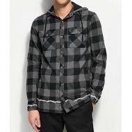 SKETCHY TANK Sketchy Tank Wired Hooded Grey & Black Flannel Shirt