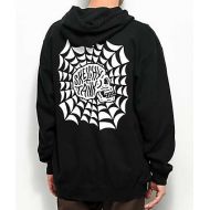 SKETCHY TANK Sketchy Tank Web Black Zip Up Hoodie