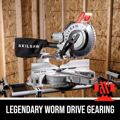  SKILSAW SPT88-01 12 In. Worm Drive Dual Bevel Sliding Miter Saw