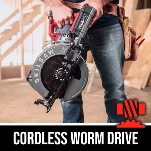  SKIL 10-1/4 TRUEHVL Cordless Worm Drive Skilsaw Circular Saw Kit with 2 Batteries - SPTH70M-21