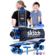 [아마존베스트]SKITCH Complete Skateboard Gift Set for All Ages with 22 Inch Mini Cruiser Board + Skateboard Backpack + Skate Tool + Tote Bag