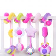 SKK BABY Infant Crib Toy Stroller Activity Spiral and Travel Toy Purple