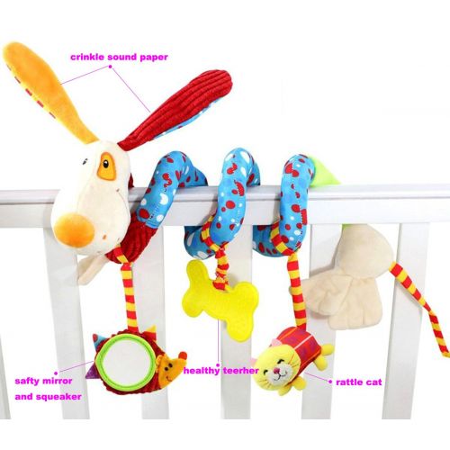  SKK BABY Infant Crib Toy Stroller Activity Spiral and Travel Toy Purple