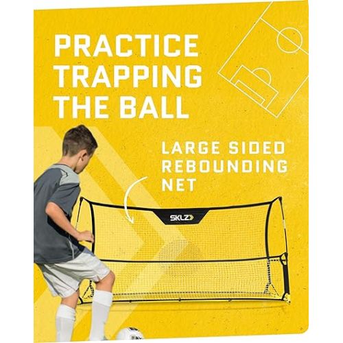 스킬즈 SKLZ Quickster Soccer Trainer Portable Soccer Rebounder Net for Volley, Passing, and Solo Training