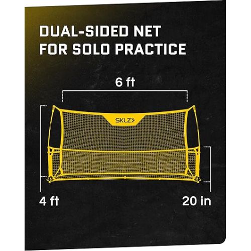 스킬즈 SKLZ Quickster Soccer Trainer Portable Soccer Rebounder Net for Volley, Passing, and Solo Training