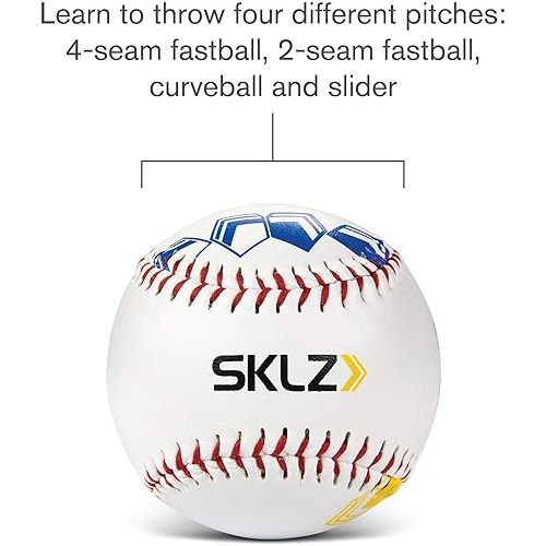 스킬즈 SKLZ Pitch Training Baseball with Finger Placement Markers, White, 1