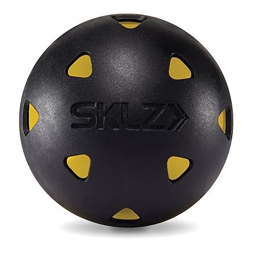 스킬즈 SKLZ Limited-Flight Practice Impact Golf Balls, 12 Pack,Yellow