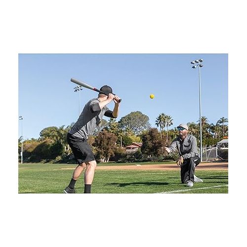 스킬즈 SKLZ Batting Training Kit: Includes 12oz Hitters Handle Weighted Swing Knob + 6-Pack Premium Limited Flight Impact Baseballs - Ideal for Tee Work, Soft Toss, and Batting Practice - Adult and Youth