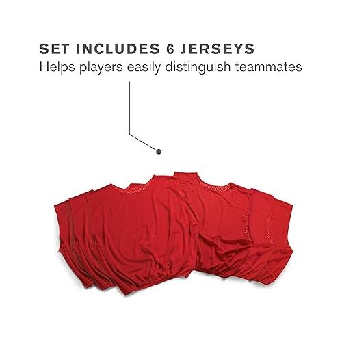 스킬즈 SKLZ Sports Mesh Practice Jersey Pack of 6 - Durable and Breathable Jerseys for Team Sports- Football - Basketball- Soccer