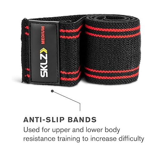 스킬즈 SKLZ Non-Slip Fabric Mini Resistance Band for Upper and Lower Body