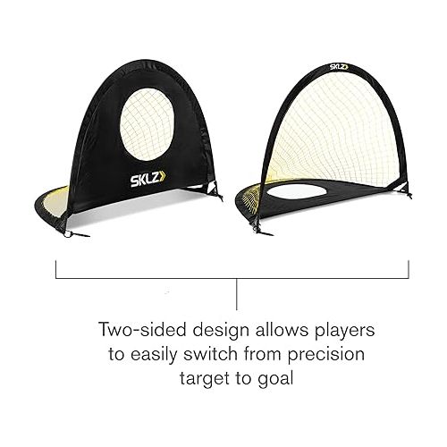 스킬즈 SKLZ 2-in-1 Precision Pop-Up Soccer Goal and Target Trainer 3 x 2 Feet (Precision Pop-Up Goal)