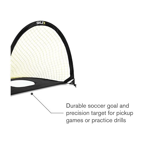 스킬즈 SKLZ 2-in-1 Precision Pop-Up Soccer Goal and Target Trainer 3 x 2 Feet (Precision Pop-Up Goal)