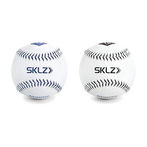 스킬즈 SKLZ Weighted Throwing Baseballs, 2-Pack (10 Ounce and 12 Ounce),White