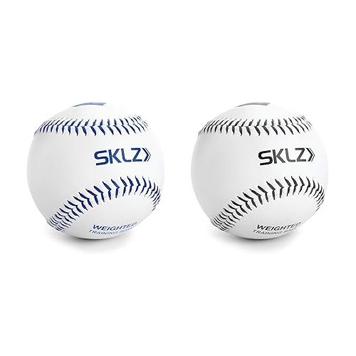 스킬즈 SKLZ Weighted Throwing Baseballs, 2-Pack (10 Ounce and 12 Ounce),White