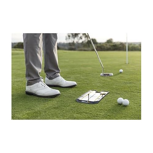 스킬즈 SKLZ Accelerator PRO - Indoor Golf Putting Mat with SKLZ True Line Putting Alignment Mirror - Improve Accuracy and Consistency Training Kit