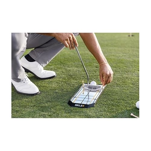 스킬즈 SKLZ Accelerator PRO - Indoor Golf Putting Mat with SKLZ True Line Putting Alignment Mirror - Improve Accuracy and Consistency Training Kit