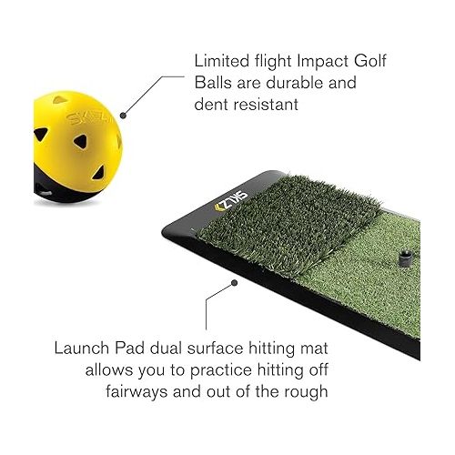 스킬즈 SKLZ Home Golf Driving Range Kit with Net, Golf Balls, Launch Pad, and Tees